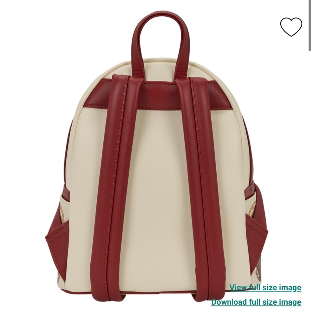 Loungefly Beauty and the Beast Exclusive Belle Floral Mini Backpack & Wallet - Picture 6 of 13